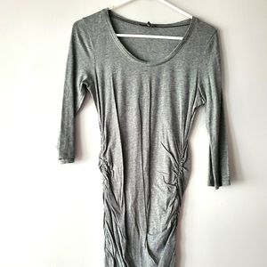 3/4 Length Sleeve Midi T-shirt Dress